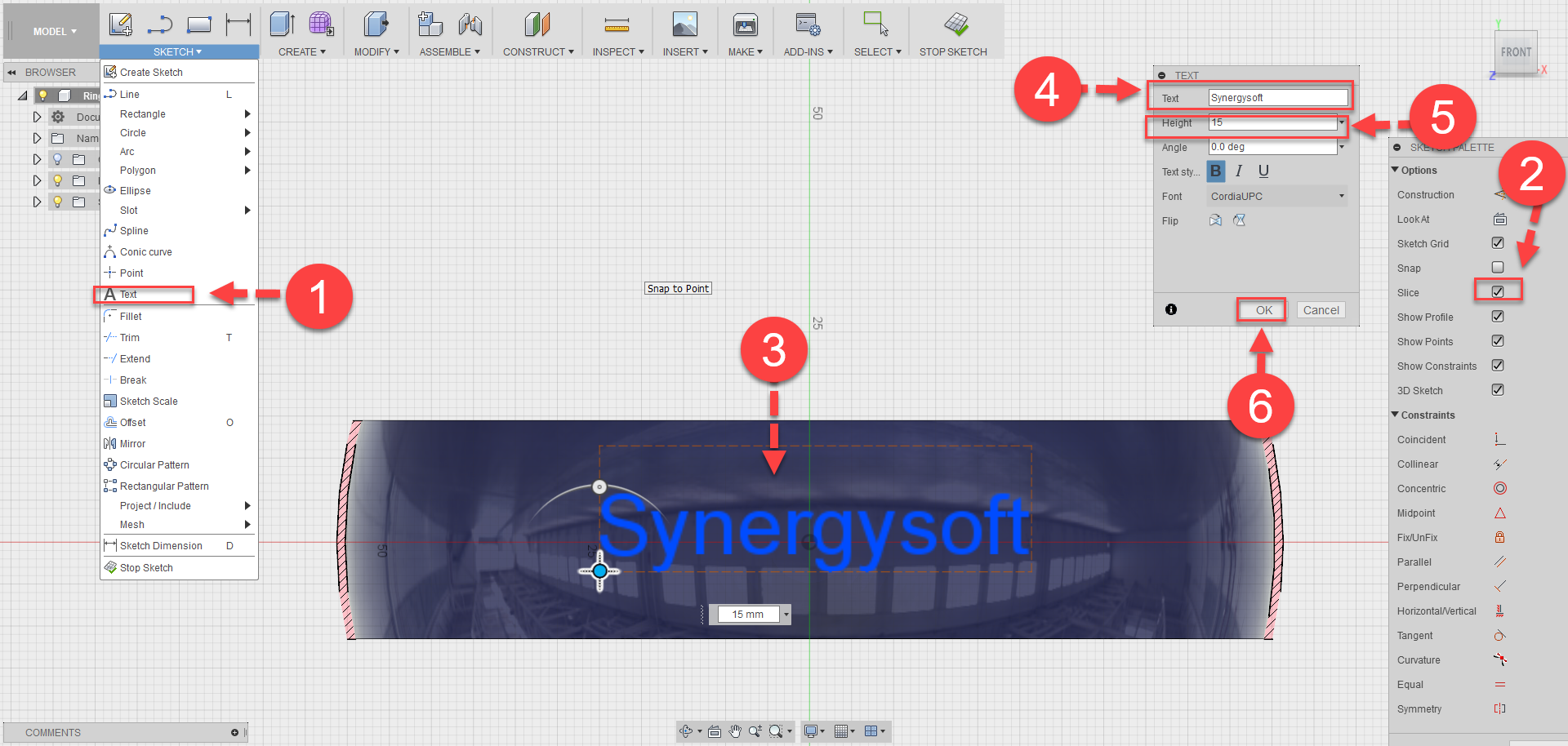 Fusion 360 Tip & Trick 50 : Text บนผิวโค้ง