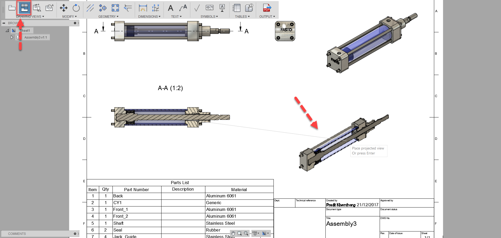 Fusion 360 Tip & Trick 51 แสดงชิ้นงานใน Section View
