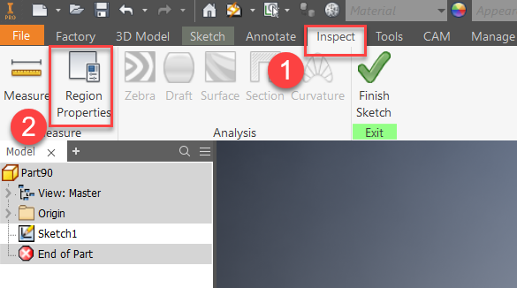 inventor tip & trick 81 การหาพื้นที่