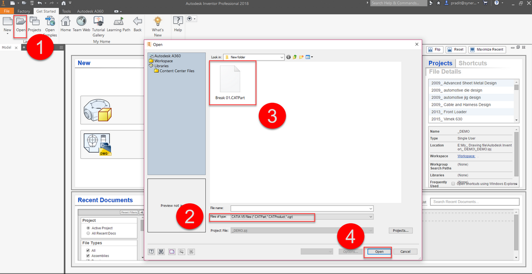 Inventor tip & trick #83 แก้ไขนามสกุลไฟล์ Direct Edit