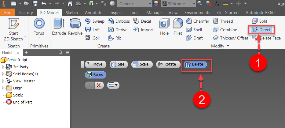 Inventor tip & trick #83 แก้ไขนามสกุลไฟล์ Direct Edit