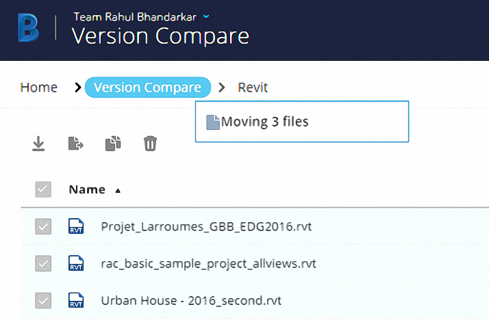 Compare Version BIM 360 Team