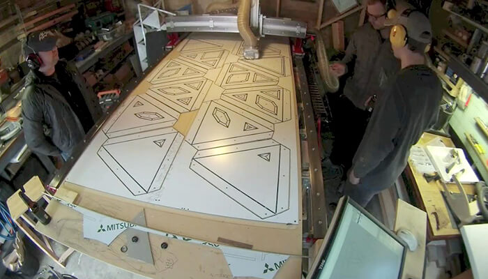 generative design architecture acoustic ceiling cnc