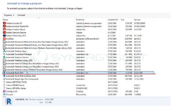 How to Uninstall Revit 01