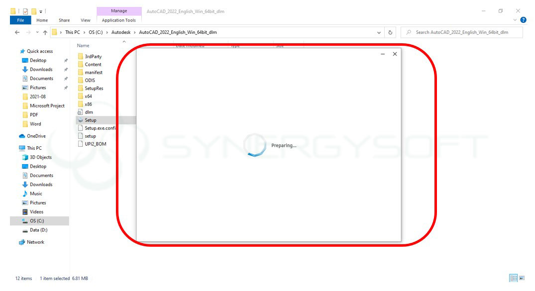 insall AutoCAD2022 03