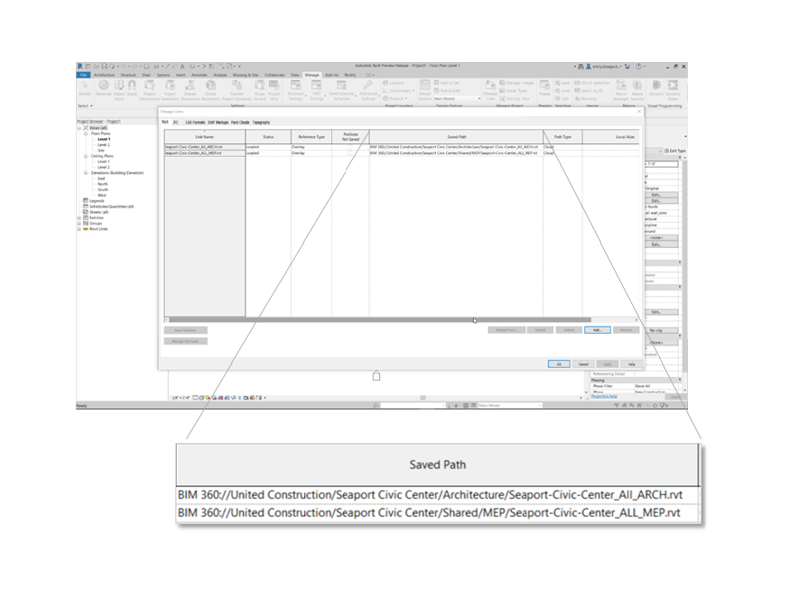 Full Path for BIM 360 Links 01