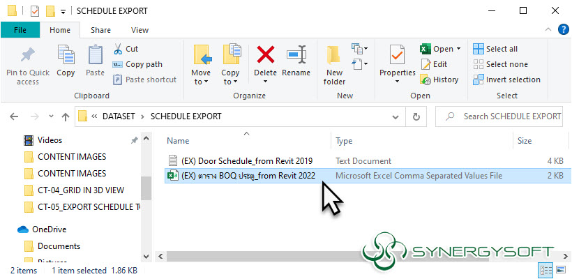 CT 05 EXPORT SCHEDULE TO CSV FILE 03 3