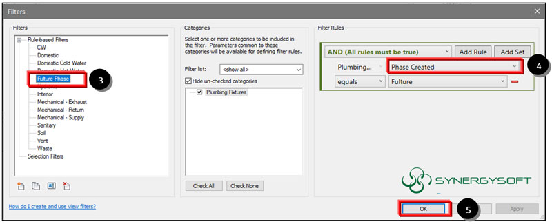 Phase parameters in View Filters 5