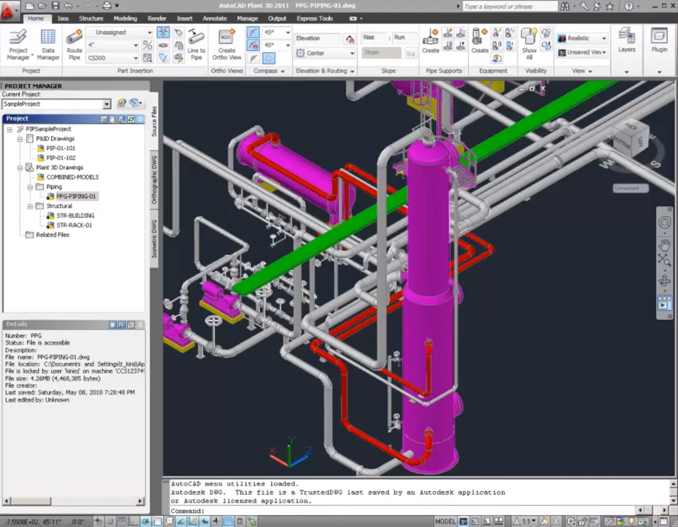 Synergysoft AutoCAD Plant3D ออกแบบโรงงาน ปิโตรเลียม งานท่อ