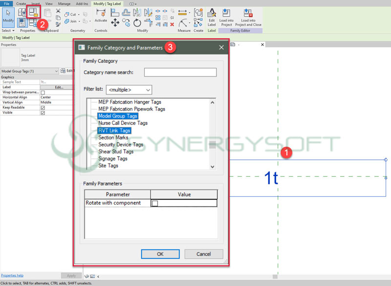 tag model link and rvt link 1