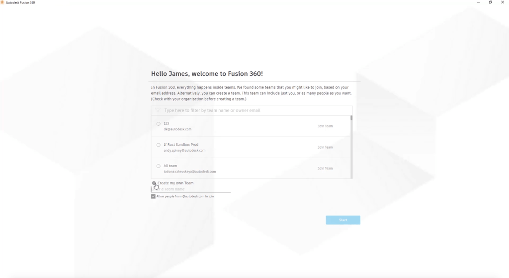 welcome to Fusion360 Team Hub