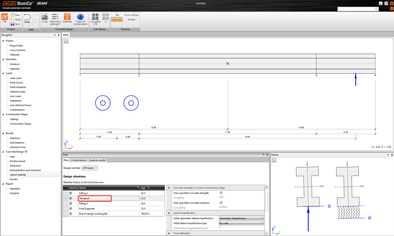 รับรองความเสถียรของคานทุกขั้นตอนการก่อสร้าง