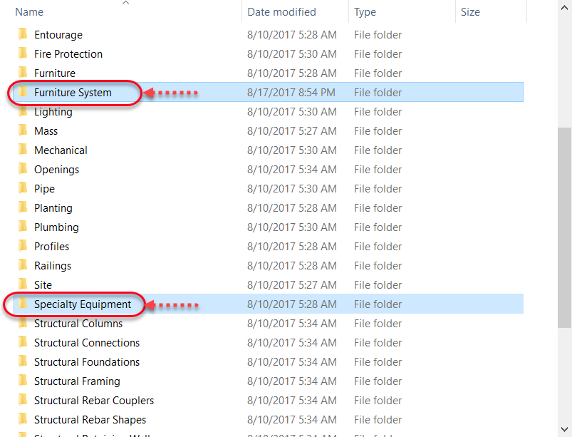 New Families in Revit 2018