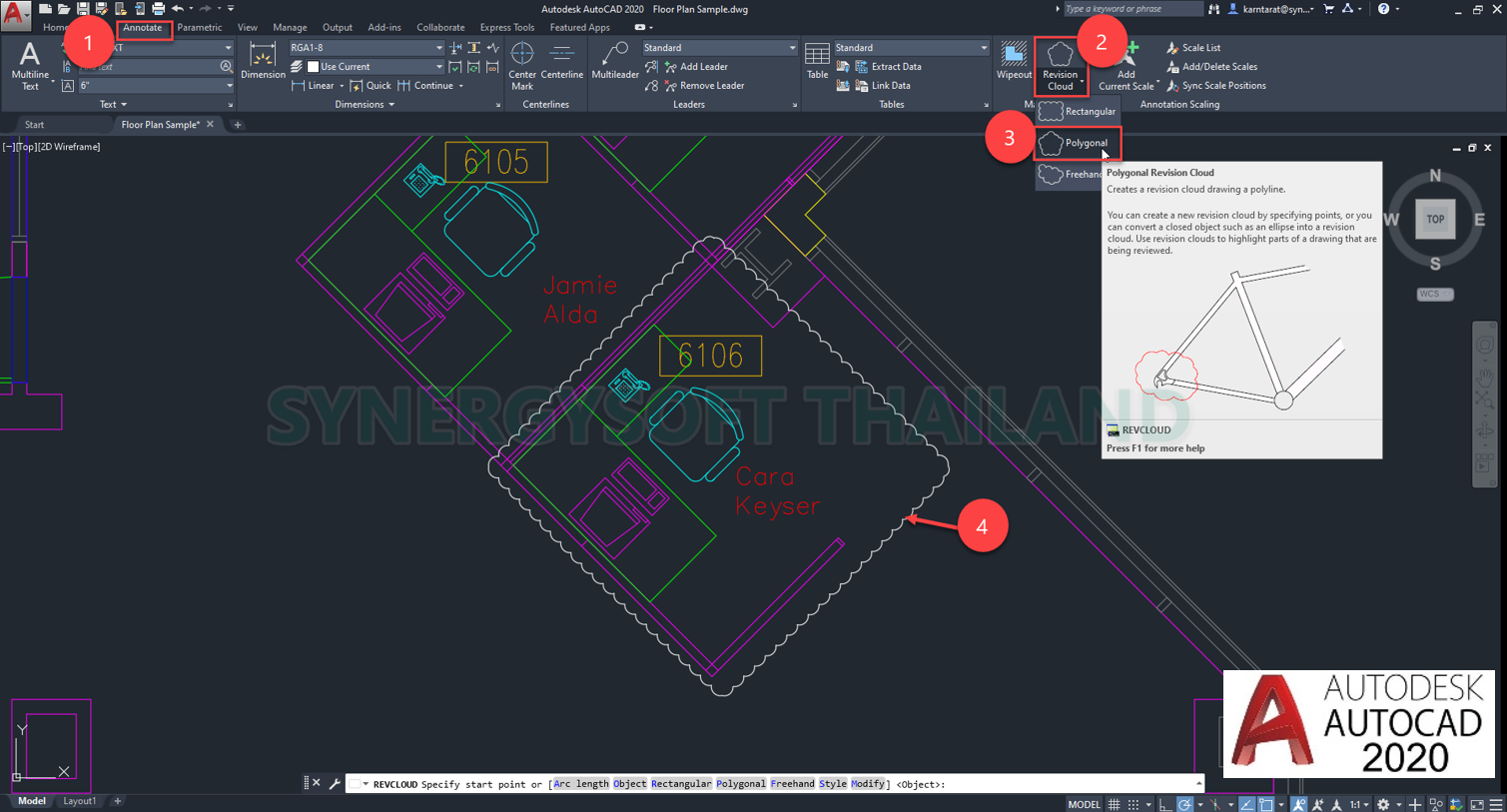 Synergysoft AutoCAD 2021 Revision Cloud Enhancements