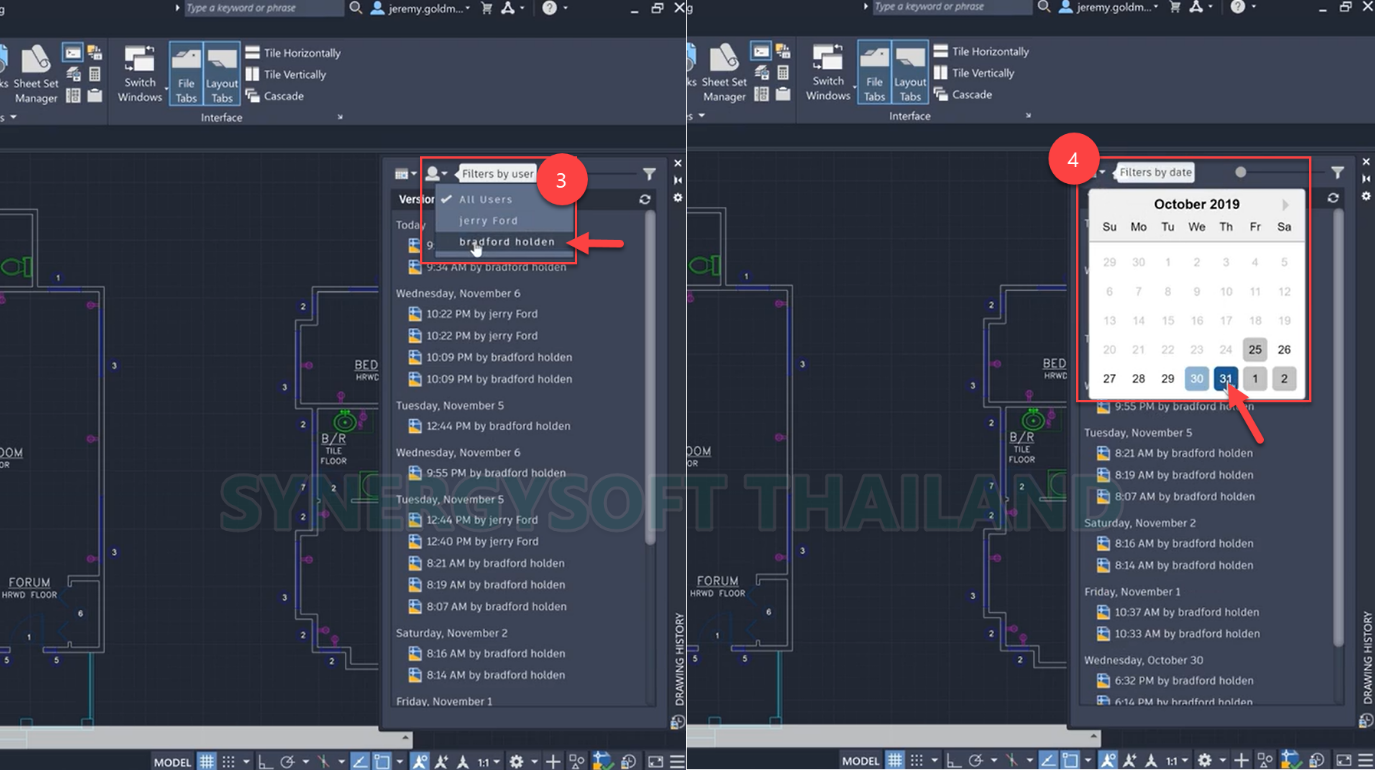 Synergysoft AutoCAD 2021 Drawing History